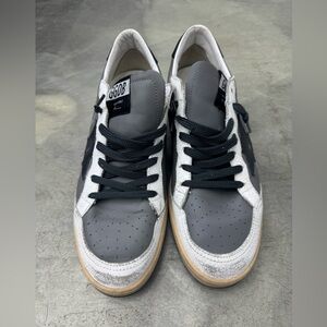 Golden Goose Ball Star Gray and White Sneakers